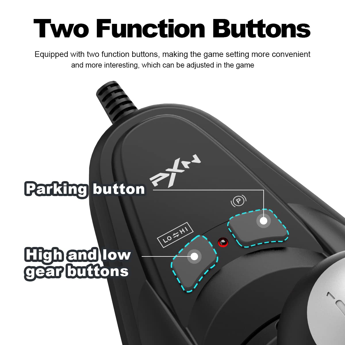 PlayStation4 - かなち PXN A7 Gear Shifter, 6+1 Shift Lever with Handbrake & High